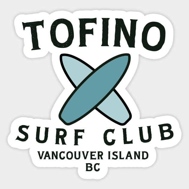 Tofino Surf Club Sticker by TRNCreative